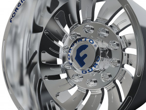 REAR forgiato Turbinata DURO DUALLY WHEEL 3D MODEL 3D 打印模型