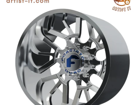 REAR forgiato Twisted Maglia-D DURO DUALLY WHEEL 3D MODEL 3D Print Model