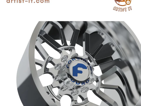 REAR forgiato Twisted Maglia-D DURO DUALLY WHEEL 3D MODEL 3D Print Model