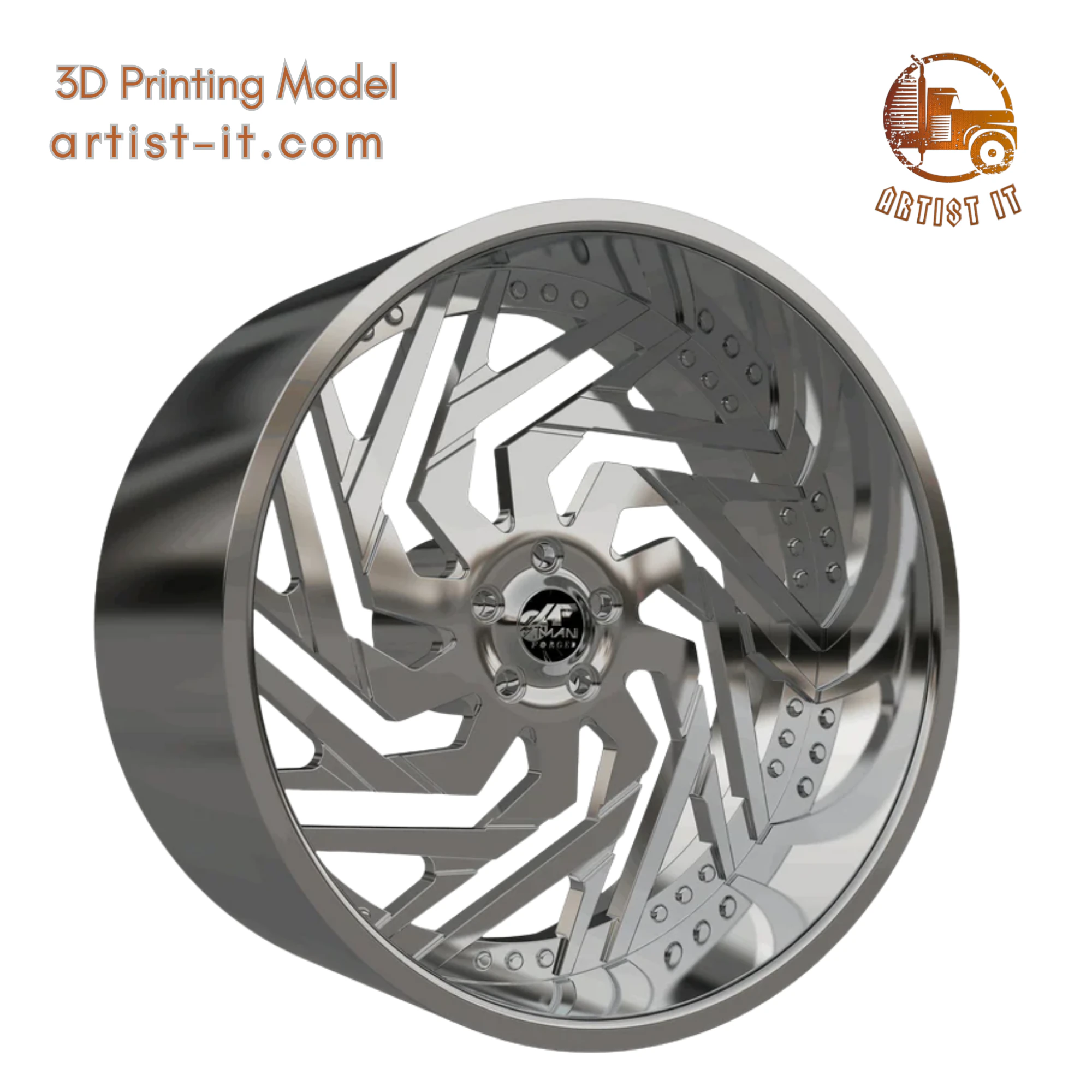AMANI FORGED Adesso ORIGINAL FORGED WHEEL 3D MODEL 3D Print Model .c4d .max .obj .3ds .fbx .stl .blend 