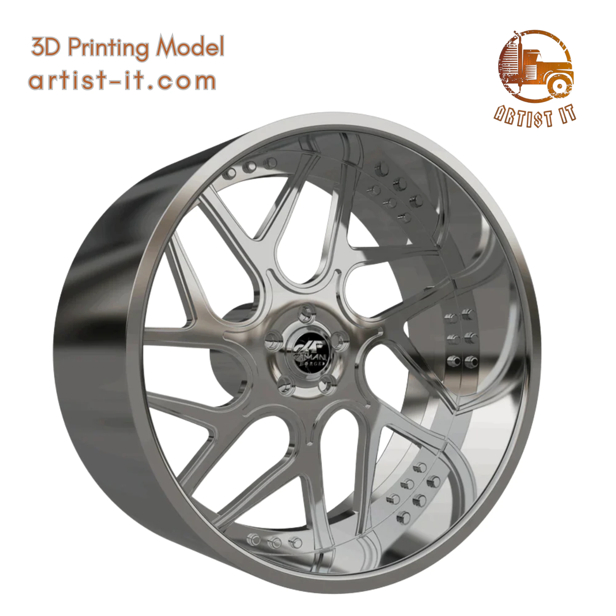AMANI FORGED Apollo ORIGINAL FORGED WHEEL 3D MODEL 3D Print Model .c4d .max .obj .3ds .fbx .stl .blend 