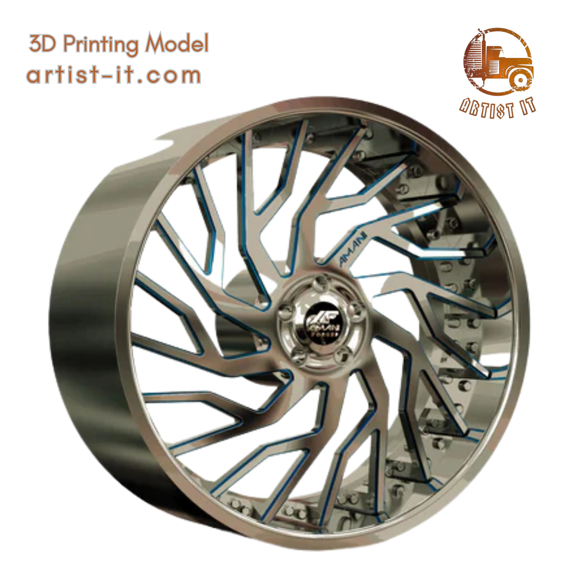 AMANI FORGED ARLO CONCAVE WHEEL 3D MODEL 3D Print Model .c4d .max .obj .3ds .fbx .stl .blend 