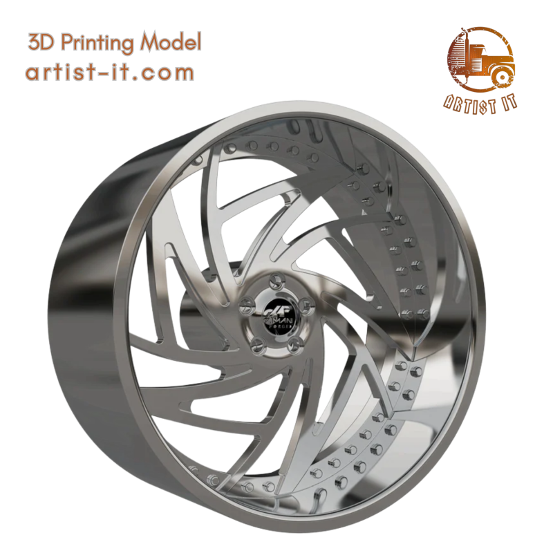 AMANI FORGED Arvini ORIGINAL FORGED WHEEL 3D MODEL 3D Print Model .c4d .max .obj .3ds .fbx .stl .blend