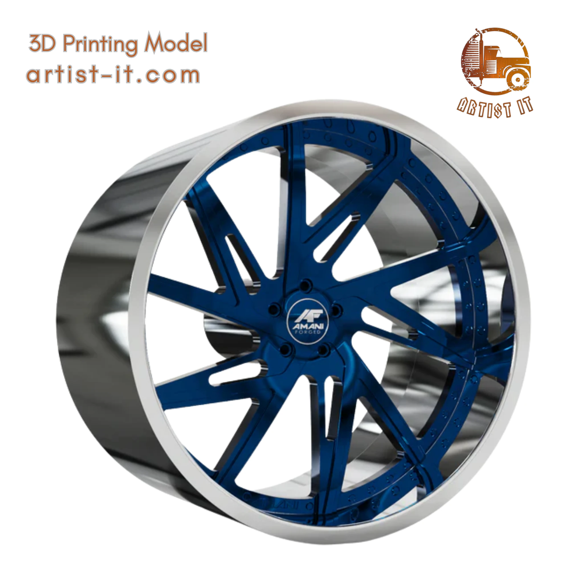 AMANI FORGED original Conrad WHEEL 3D MODEL 3D Print Model .c4d .max .obj .3ds .fbx .stl .blend 