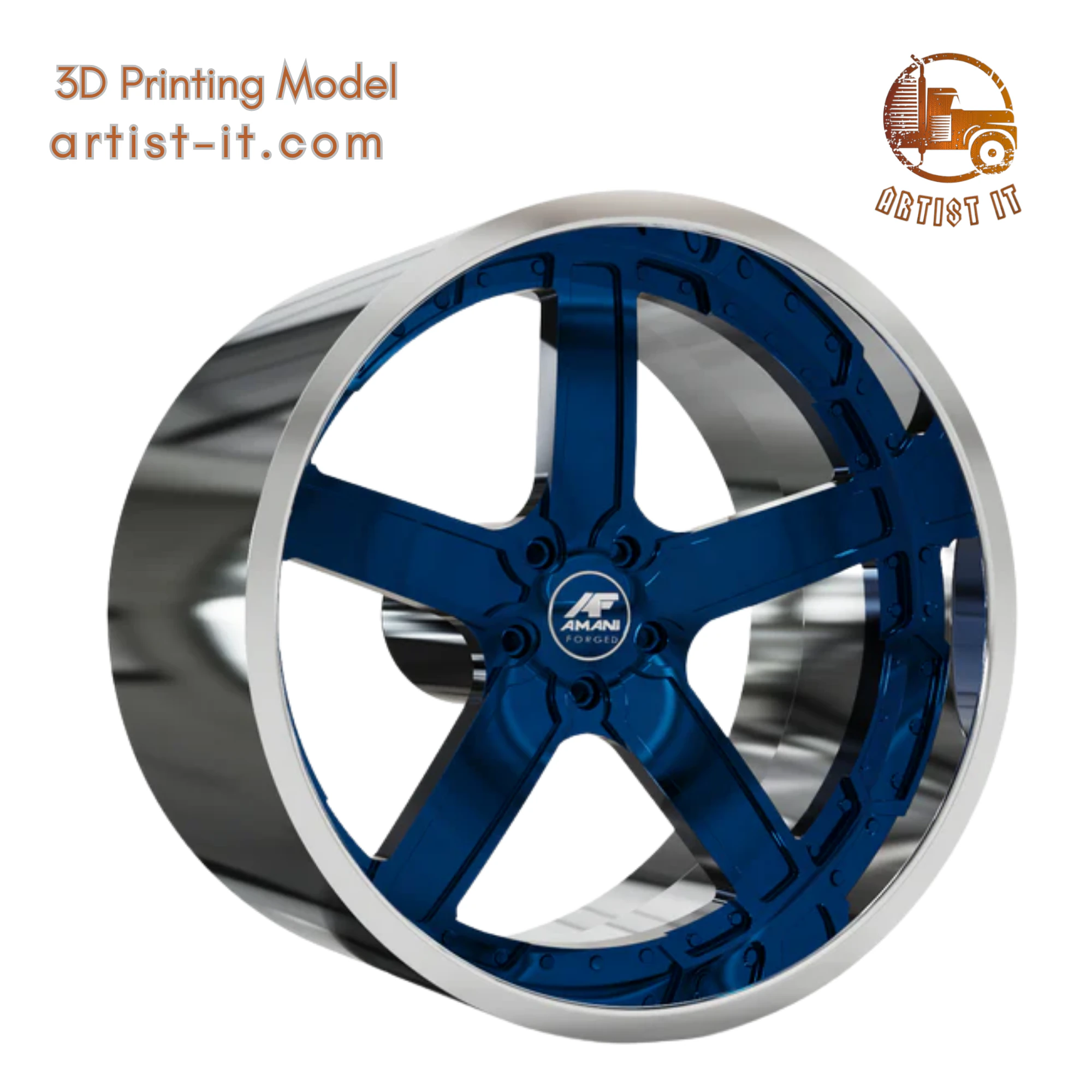 AMANI FORGED original Delano WHEEL 3D MODEL 3D Print Model .c4d .max .obj .3ds .fbx .stl .blend 