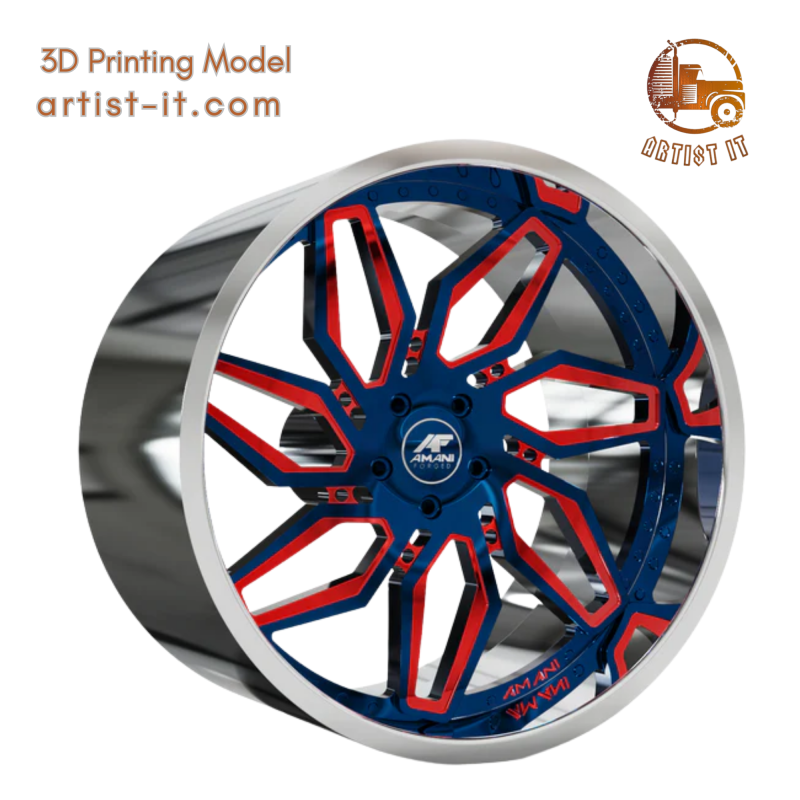 AMANI FORGED ORIGINAL スモークホイール 3Dモデル 3Dプリントモデル .c4d .max .obj .3ds .fbx .stl .blend