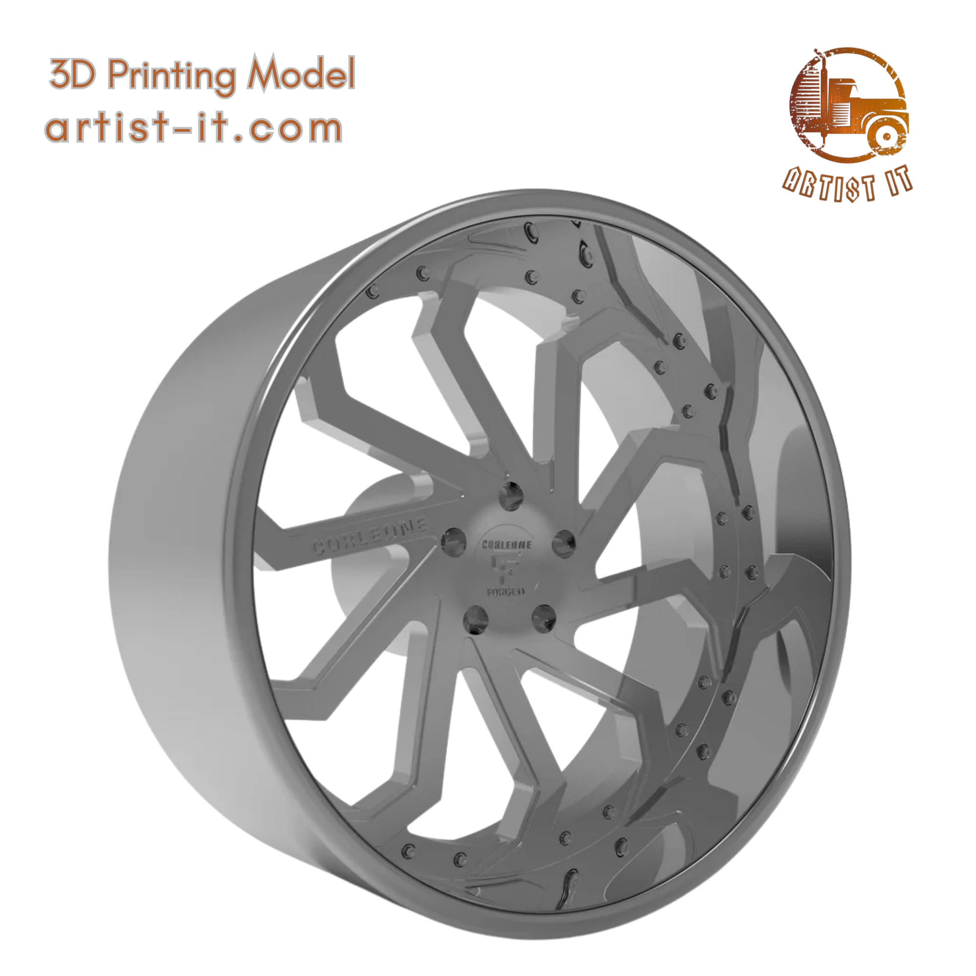 CORLEONE luso WHEEL 3D MODEL 3D Print Model .c4d .max .obj .3ds .fbx .stl .blend