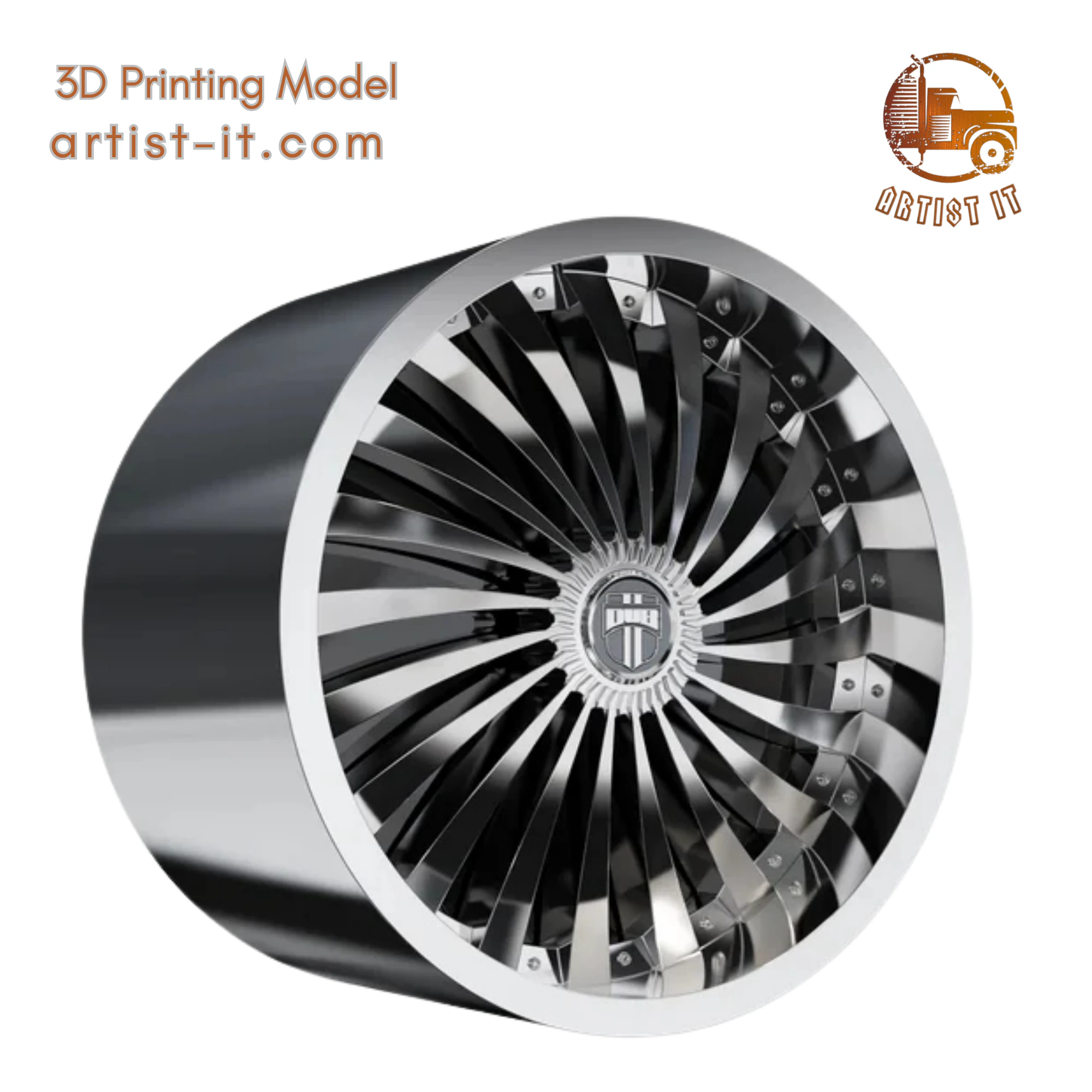 DUB SWYRL WHEEL 3D MODEL 3D Print Model .c4d .max .obj .3ds .fbx .stl .blend 