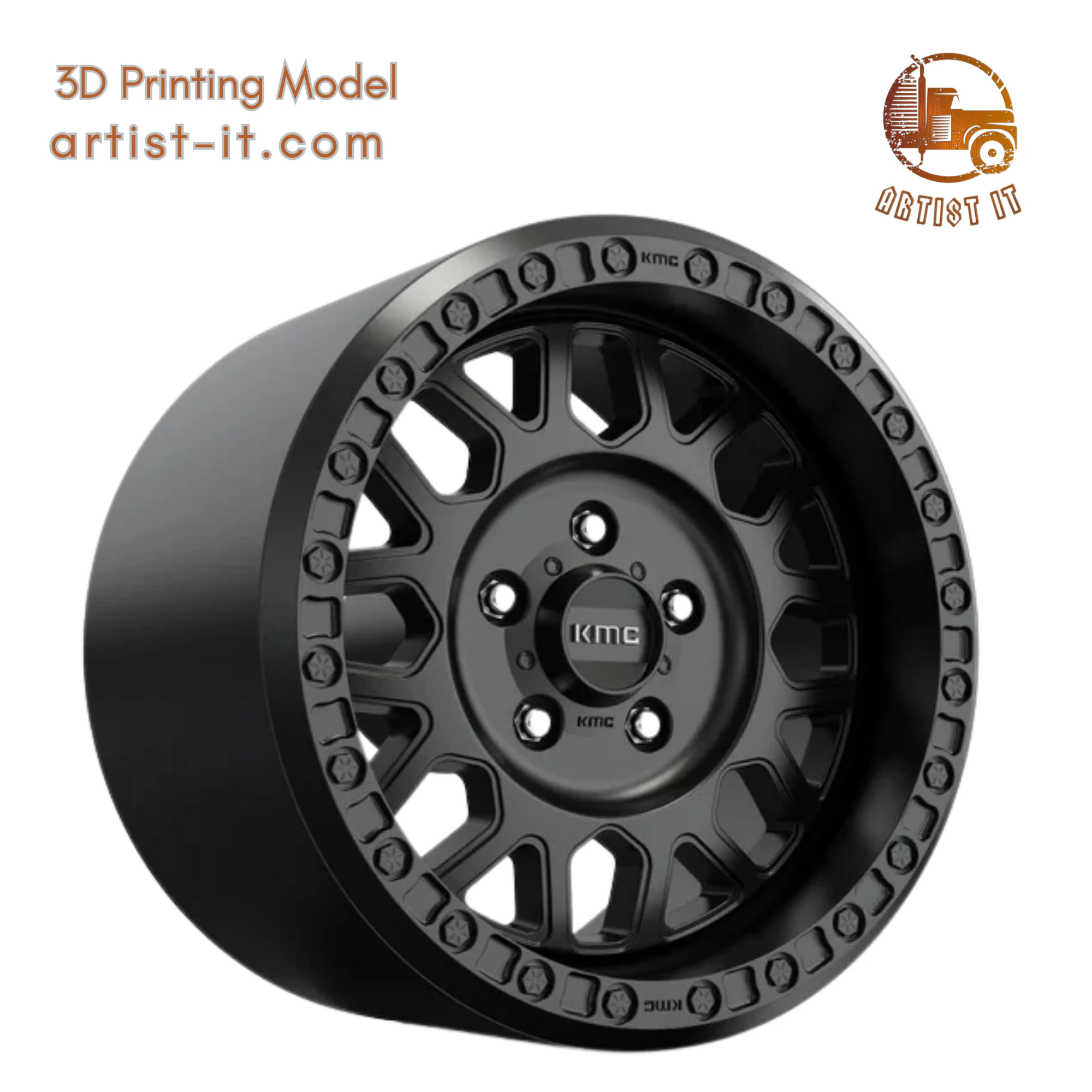 Kmc GRENADE DESERT BEADLOCK wheel 3D MODEL 3D Print Model .c4d .max .obj .3ds .fbx .stl .blend