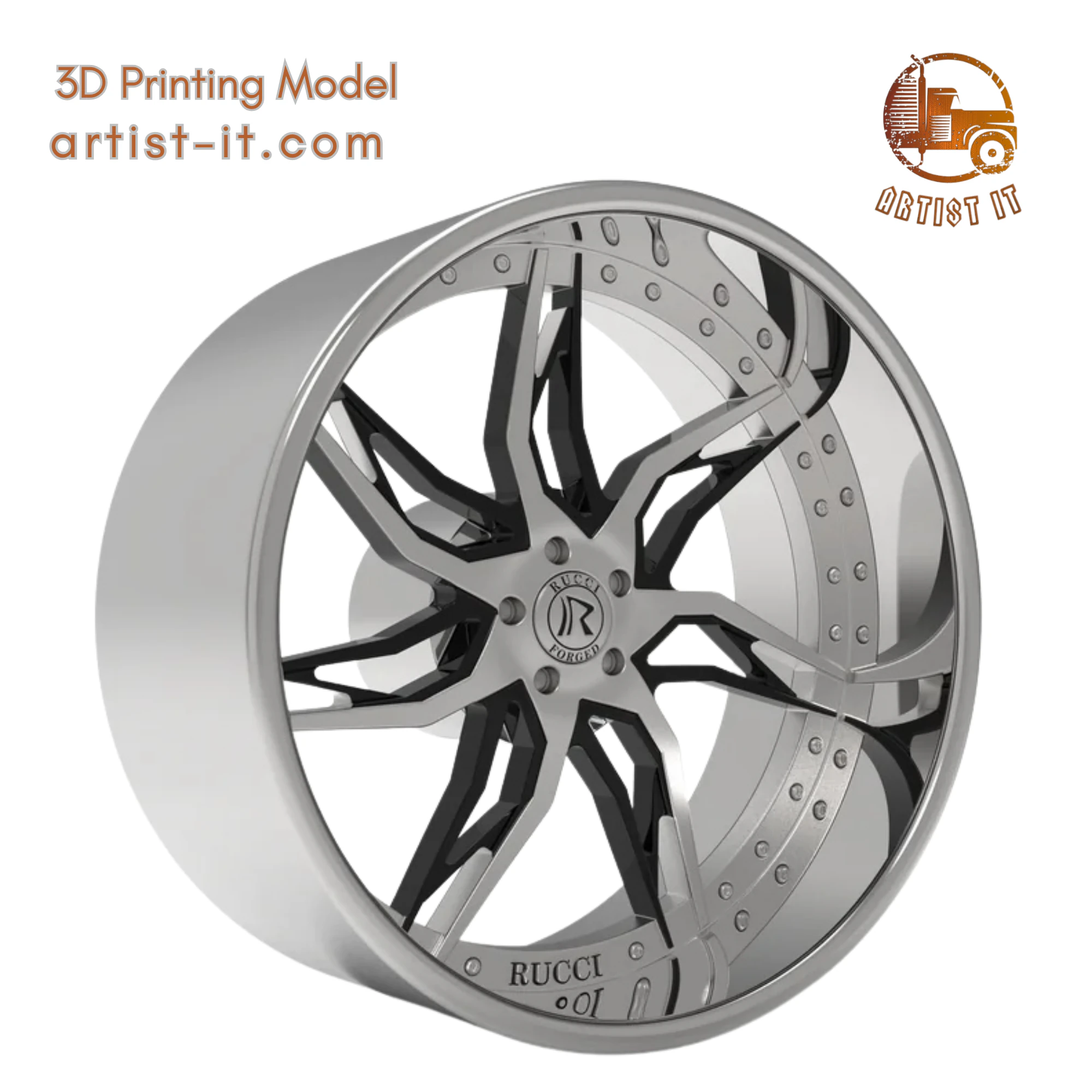 RUCCI FORGED copo WHEEL 3D MODEL 3D Print Model .c4d .max .obj .3ds .fbx .stl .blend