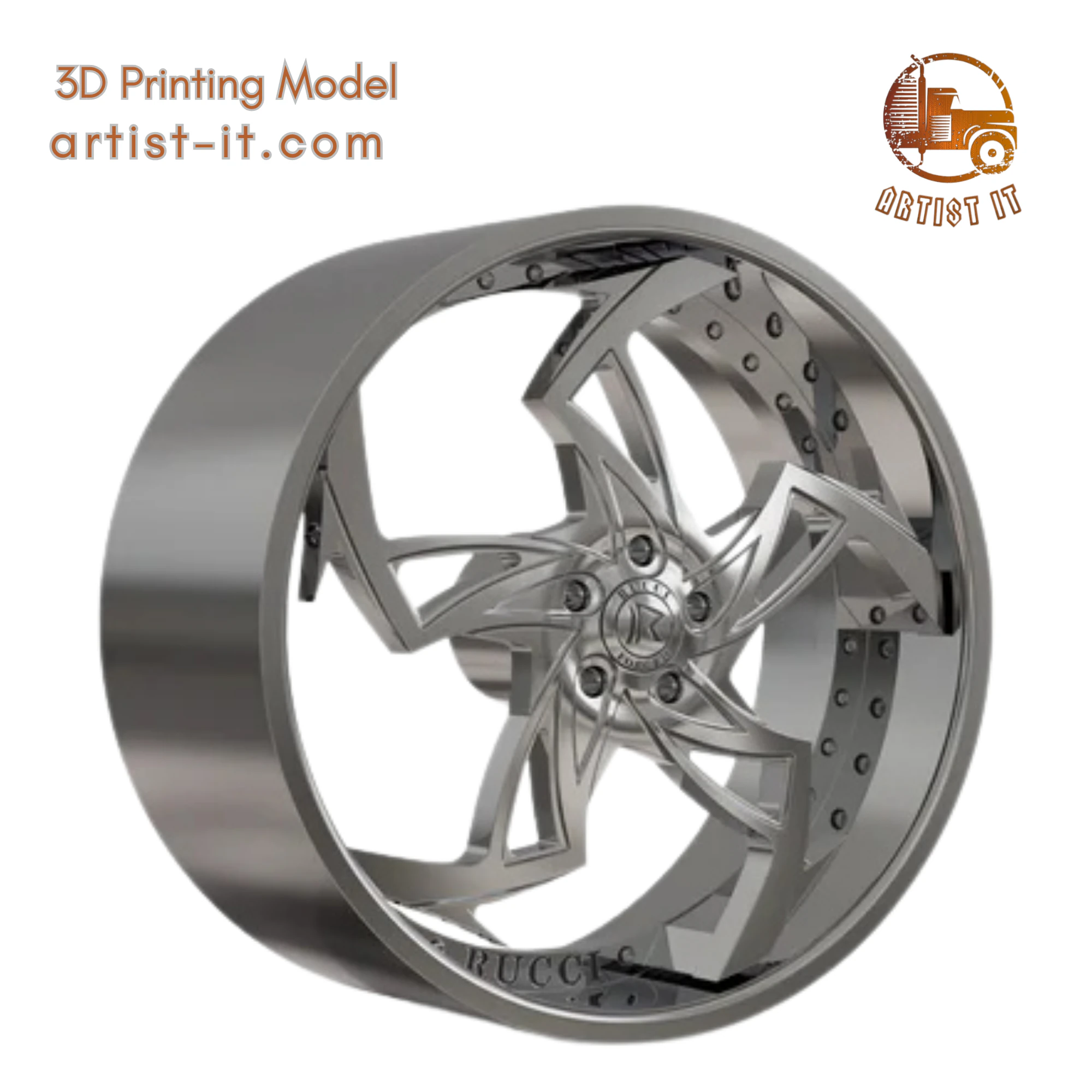 RUCCI FORGED fire CONCAVE WHEEL 3D MODEL 3D Print Model .c4d .max .obj .3ds .fbx .stl .blend
