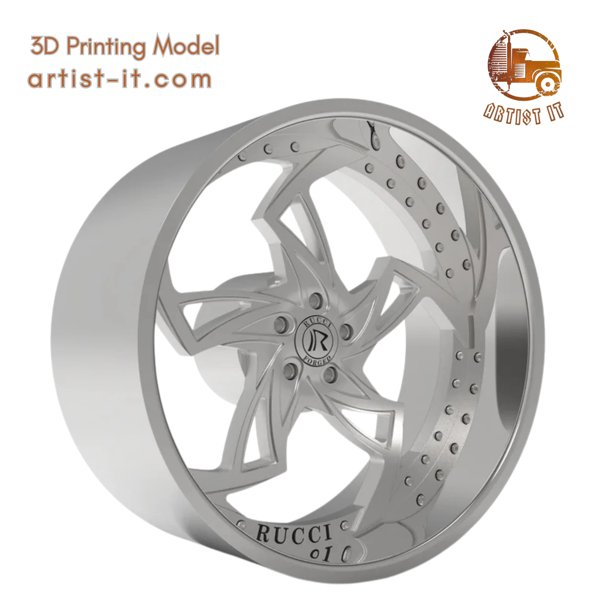 RUCCI FORGD fire WHEEL 3D MODEL 3D Print Model .c4d .max .obj .3ds .fbx .stl .blend