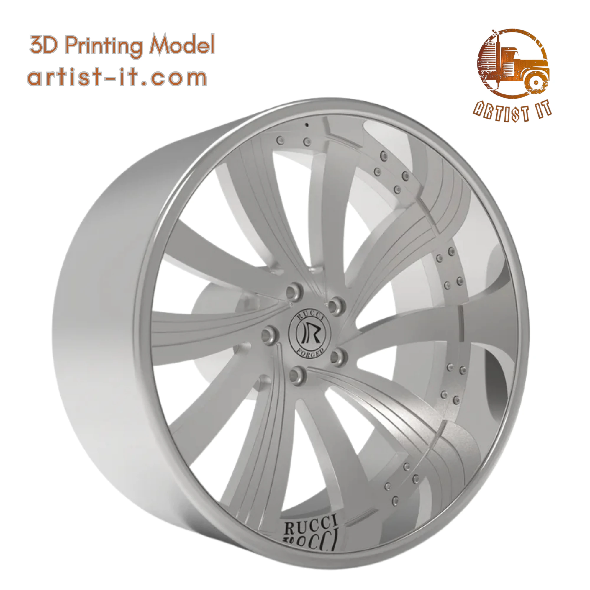 RUCCI FORGED GLIZZY WHEEL 3D MODEL 3D Print Model .c4d .max .obj .3ds .fbx .stl .blend 