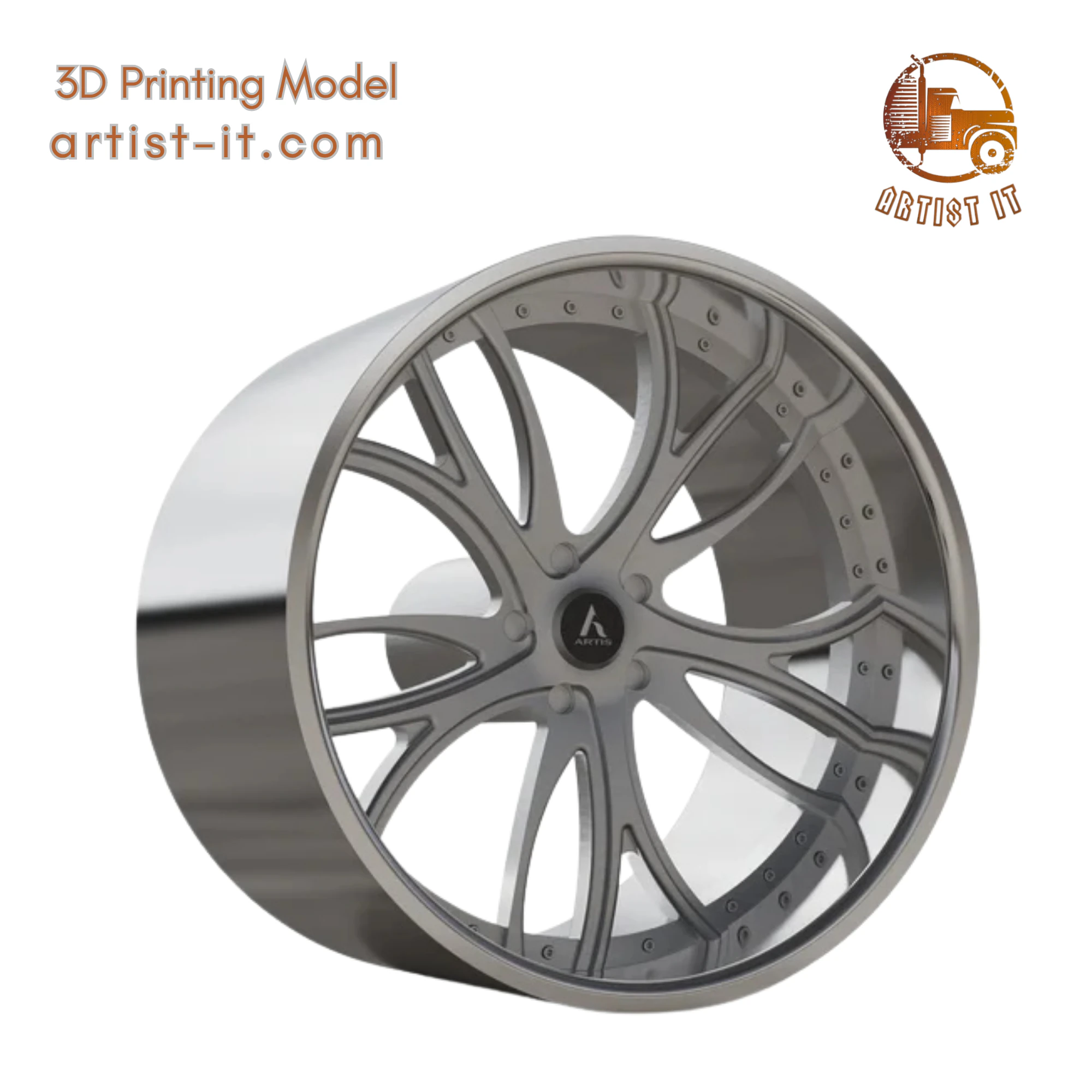 ARTIS BISCAYNE WHEEL 3D MODEL1493 3D Print Model .c4d .max .obj .3ds .fbx .stl .blend 