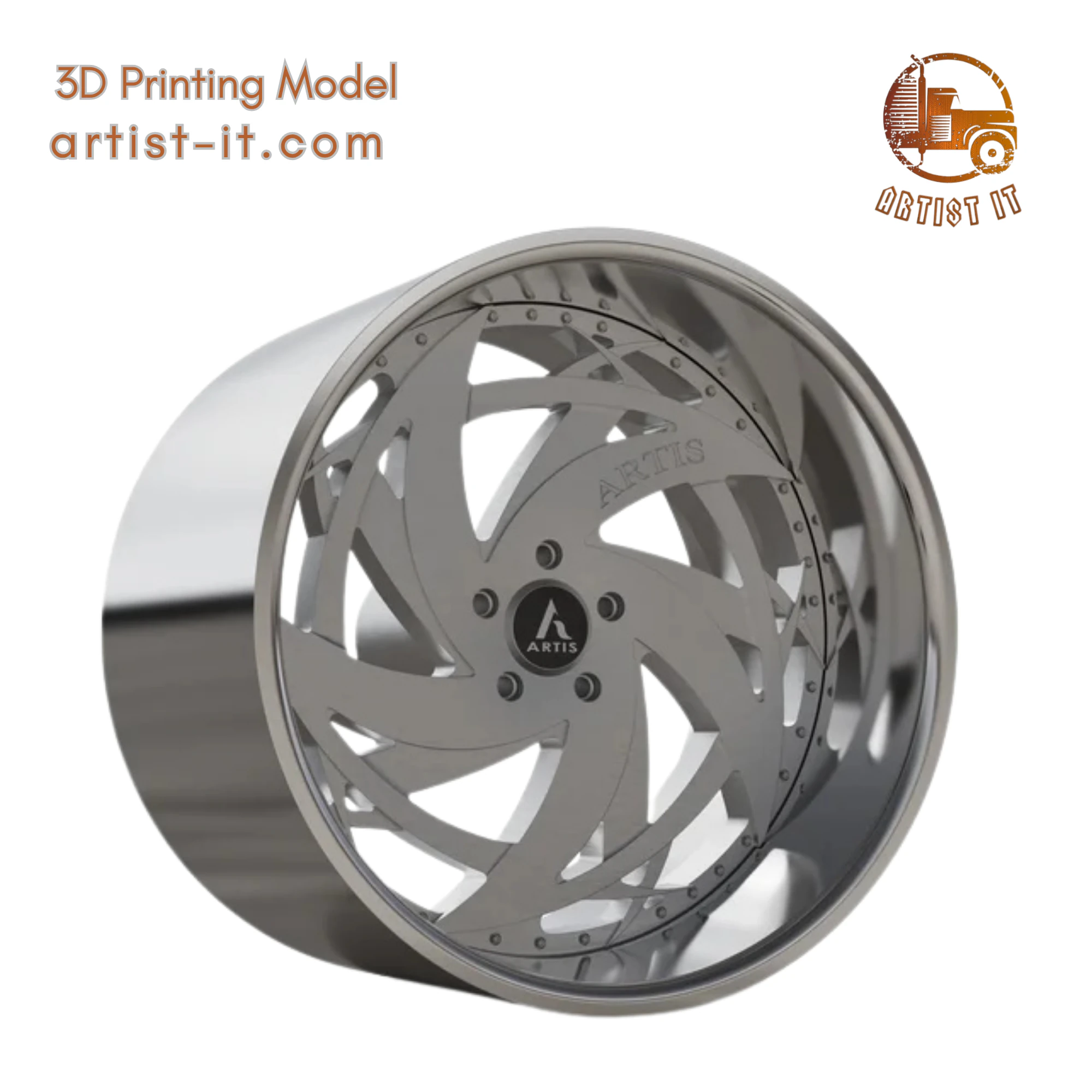 ARTIS LUNA WHEEL 3D MODEL 3D Print Model .c4d .max .obj .3ds .fbx .stl .blend