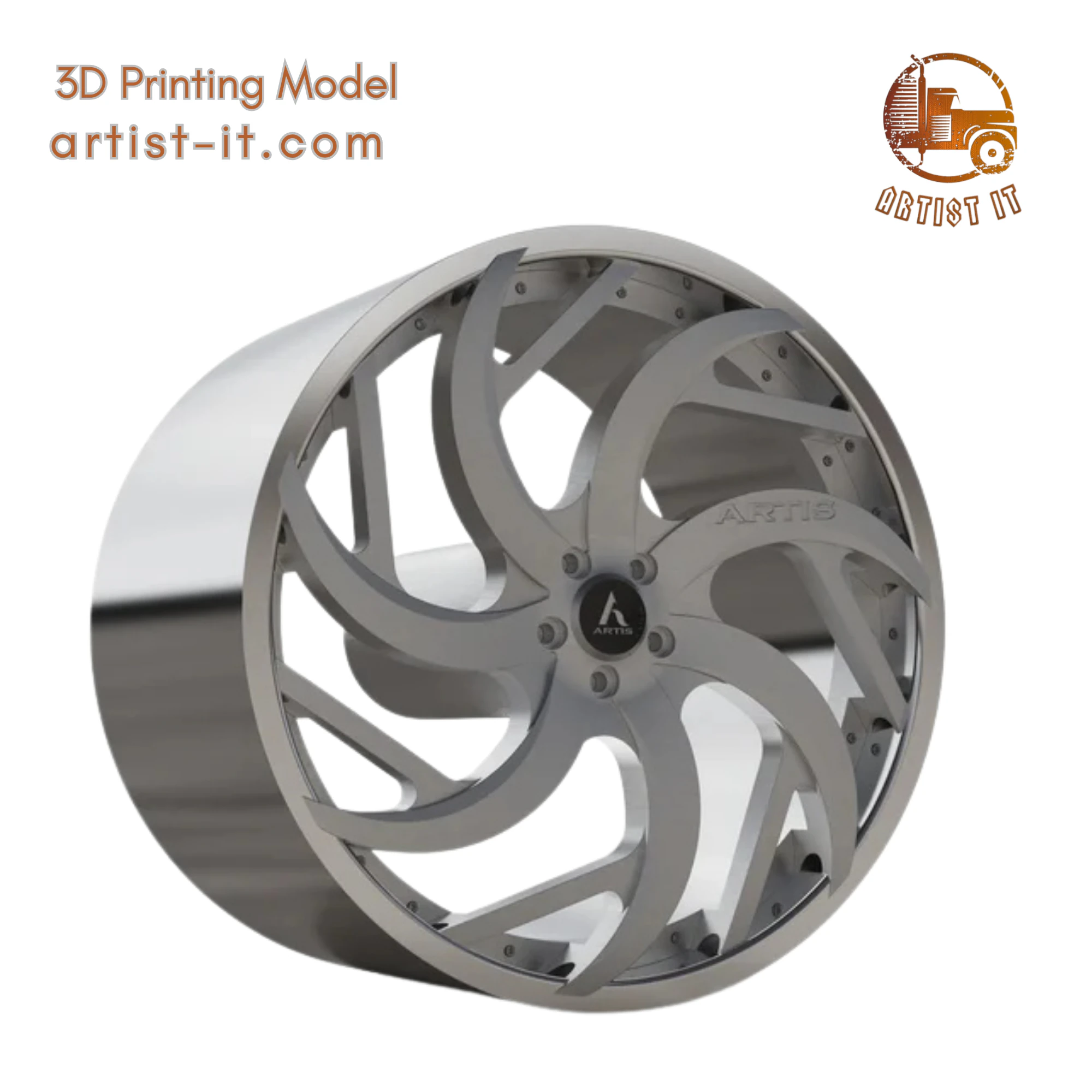 ARTIS SIN CITY WHEEL 3D MODEL 3D Print Model .c4d .max .obj .3ds .fbx .stl .blend 