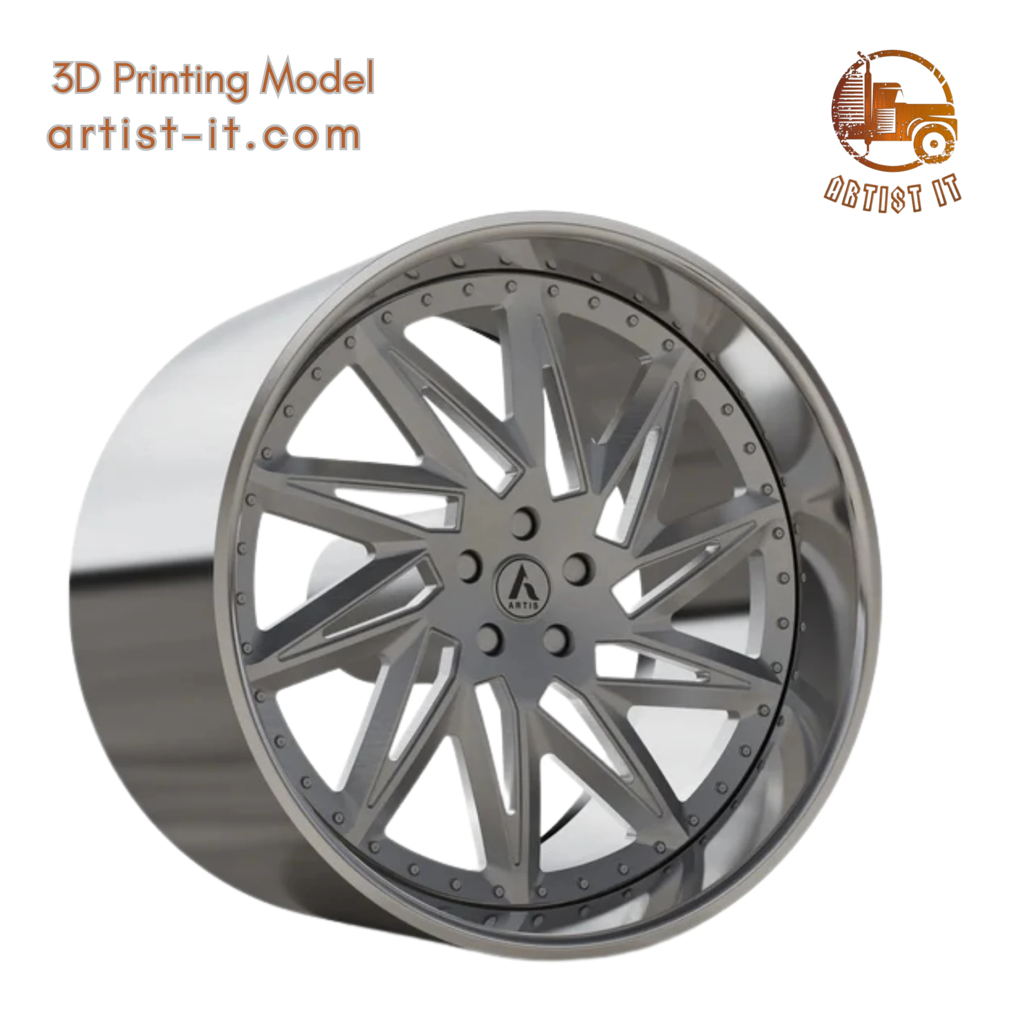 ARTIS SLIDELL WHEEL 3D MODEL 3D Print Model .c4d .max .obj .3ds .fbx .stl .blend 