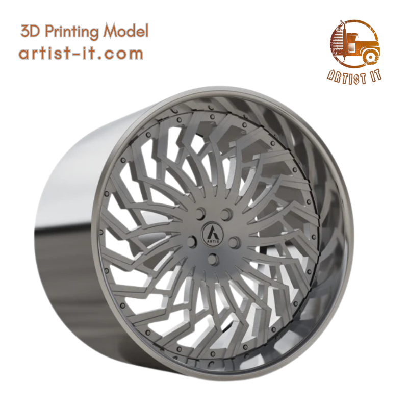 ARTIS SPARTACUS ホイール 3D モデル 3Dプリントモデル .c4d .max .obj .3ds .fbx .stl .blend 