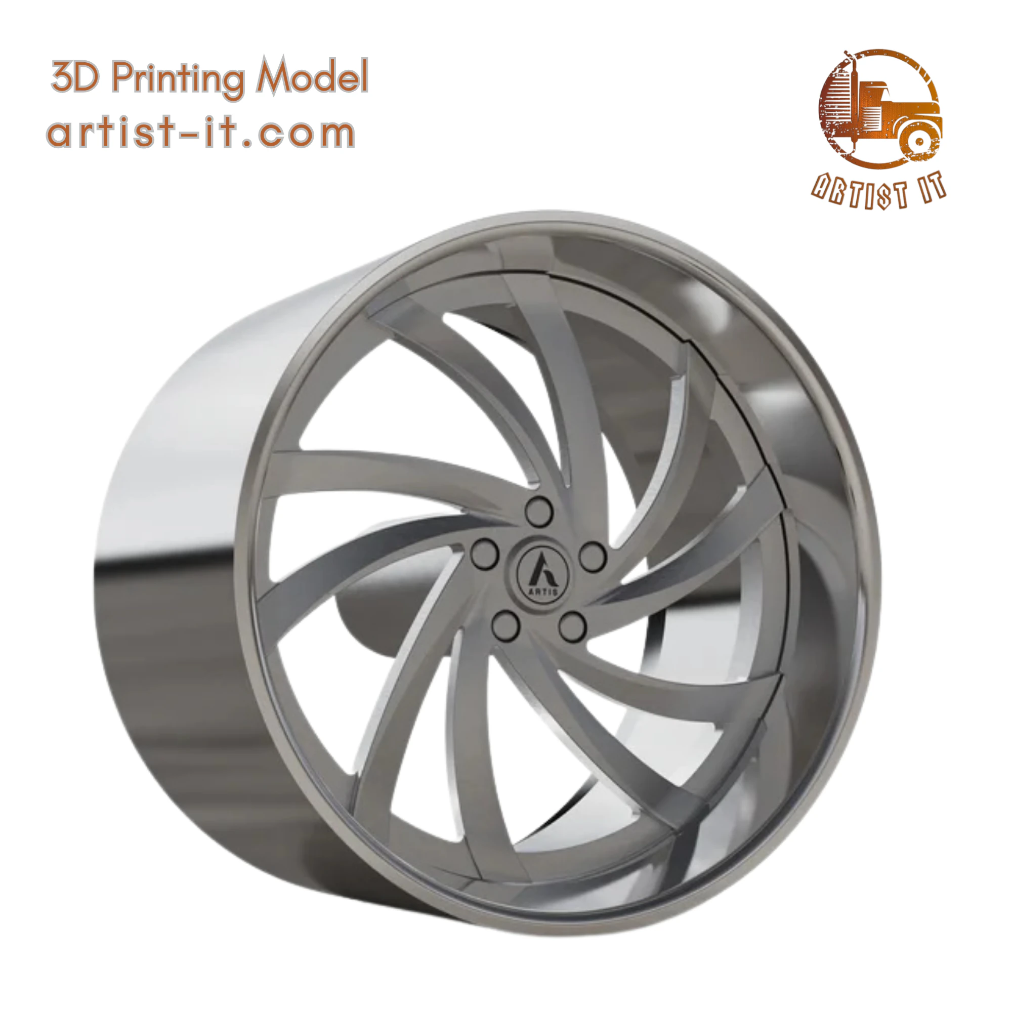 ARTIS TWISTER WHEEL 3D MODEL 3D Print Model .c4d .max .obj .3ds .fbx .stl .blend 