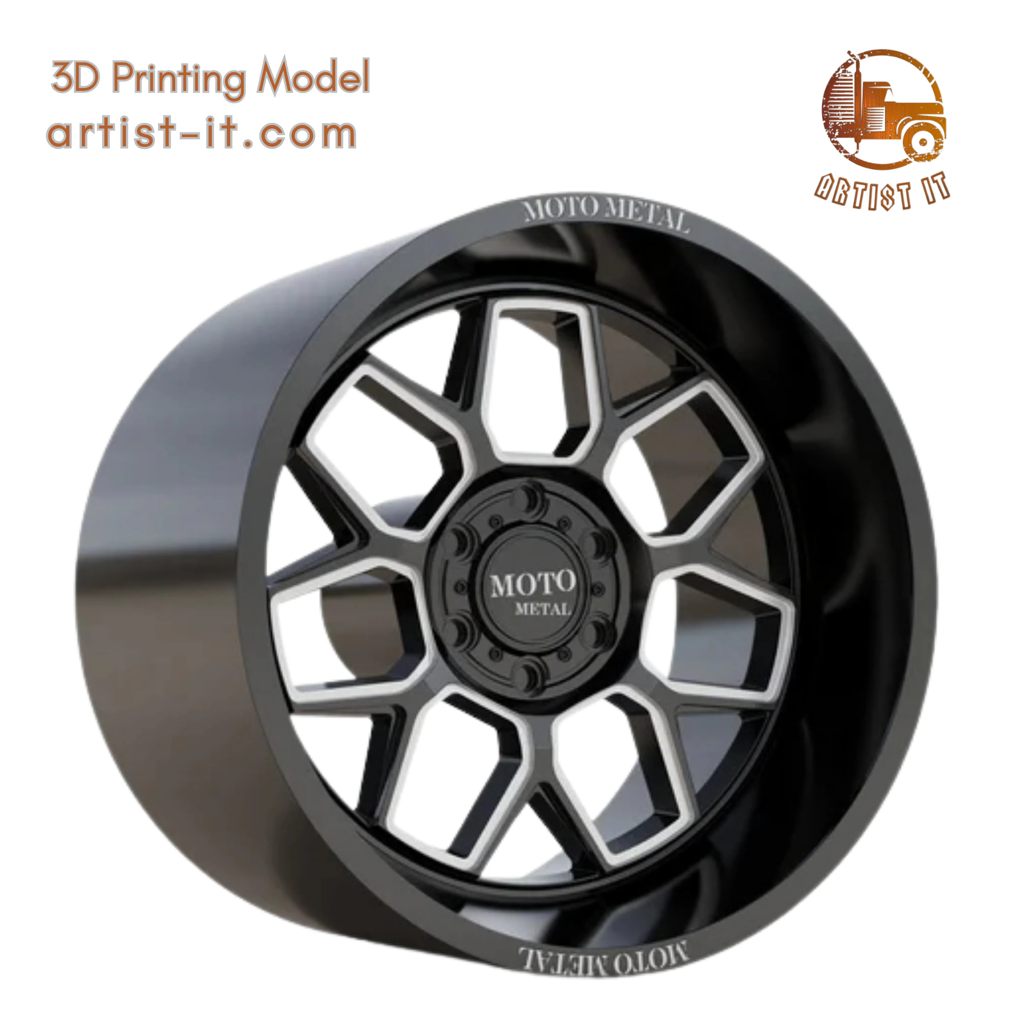 MOTO METAL BANSHEE WHEEL 3D MODEL 3D Print Model .c4d .max .obj .3ds .fbx .stl .blend