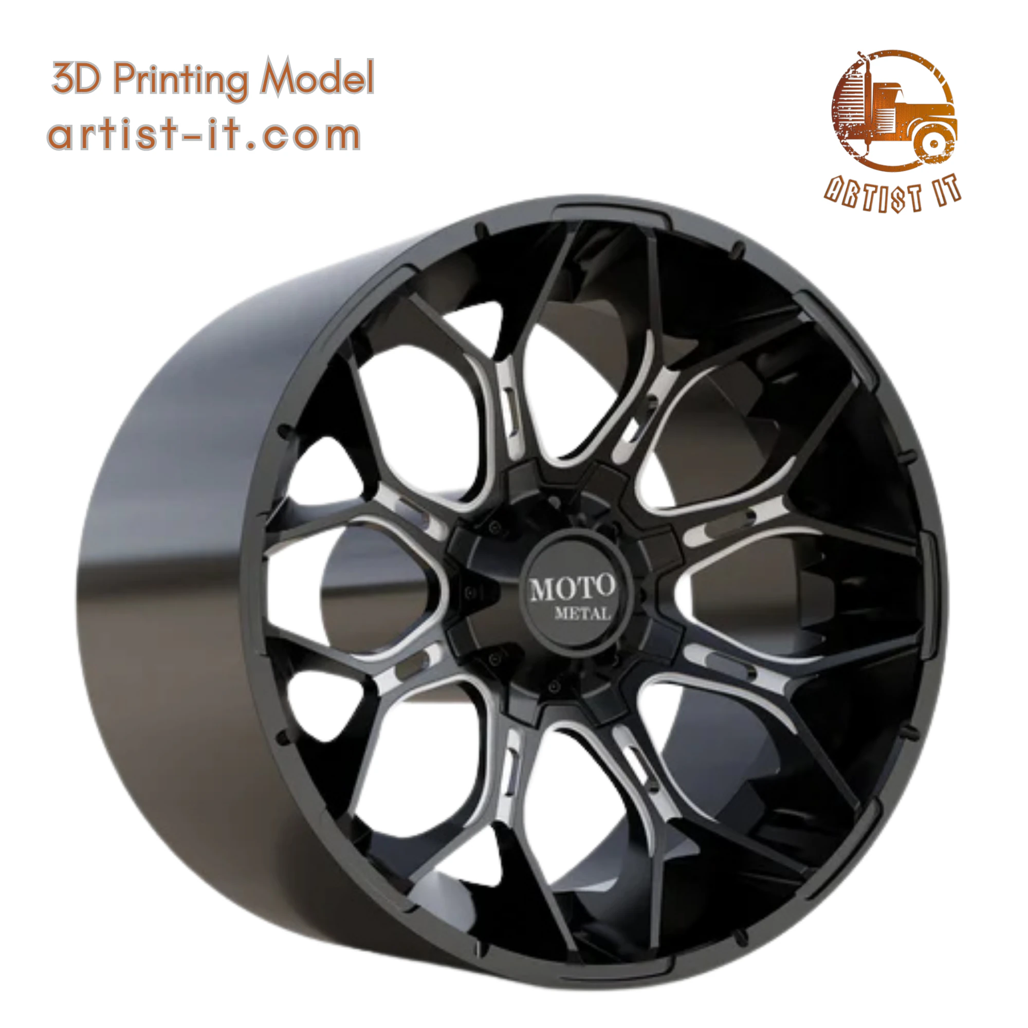 MOTO METAL SNIPER WHEEL 3D MODEL 3D Print Model .c4d .max .obj .3ds .fbx .stl .blend 