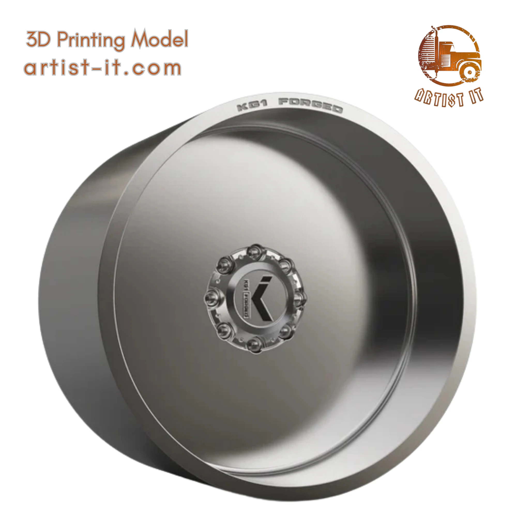 KG1 Big-Smooth WHEEL 3D MODEL 3D Print Model .c4d .max .obj .3ds .fbx .stl .blend 