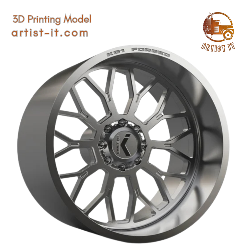 KG1 JACKED-3 WHEEL 3D MODEL 3D Print Model .c4d .max .obj .3ds .fbx .stl .blend 