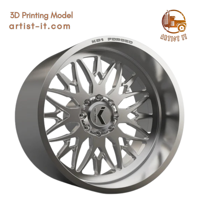 KG1 TRIDENT WHEEL 3D MODEL 3D Print Model .c4d .max .obj .3ds .fbx .stl .blend 