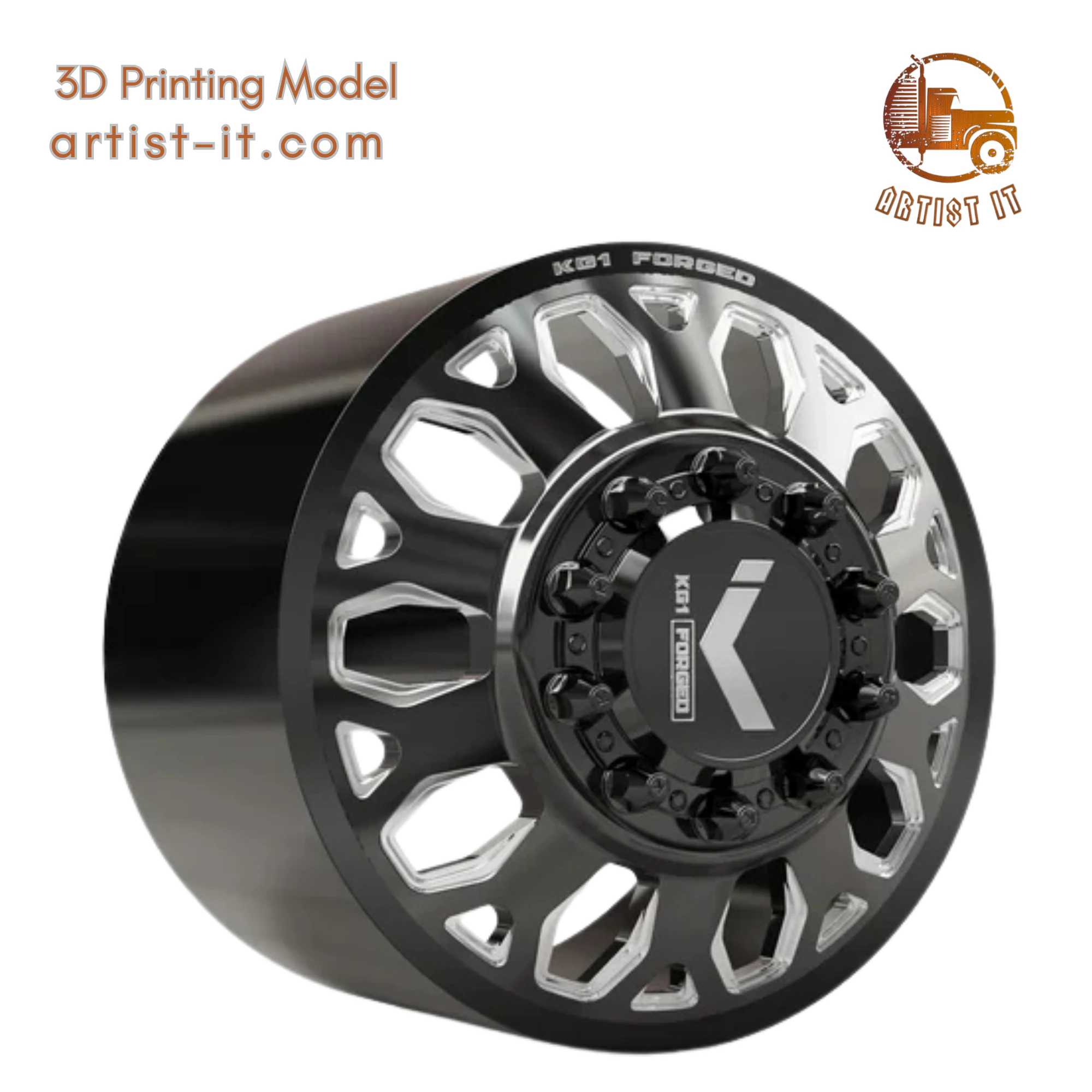 FRONT KG1 KD002-B-2 DUALLY WHEEL 3D MODEL 3D Print Model .c4d .max .obj .3ds .fbx .stl .blend