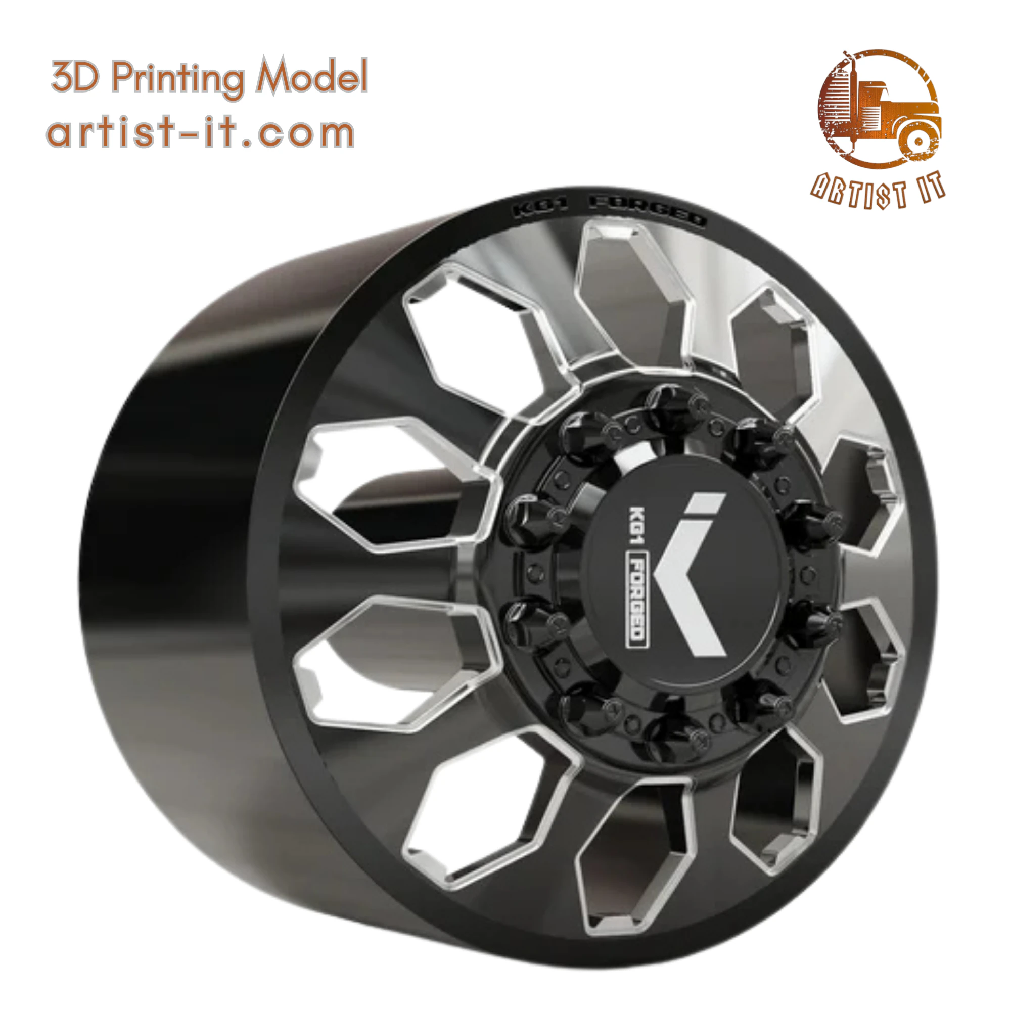 FRONT KG1 KD003-B-1 DUALLY WHEEL 3D MODEL 3D Print Model .c4d .max .obj .3ds .fbx .stl .blend 