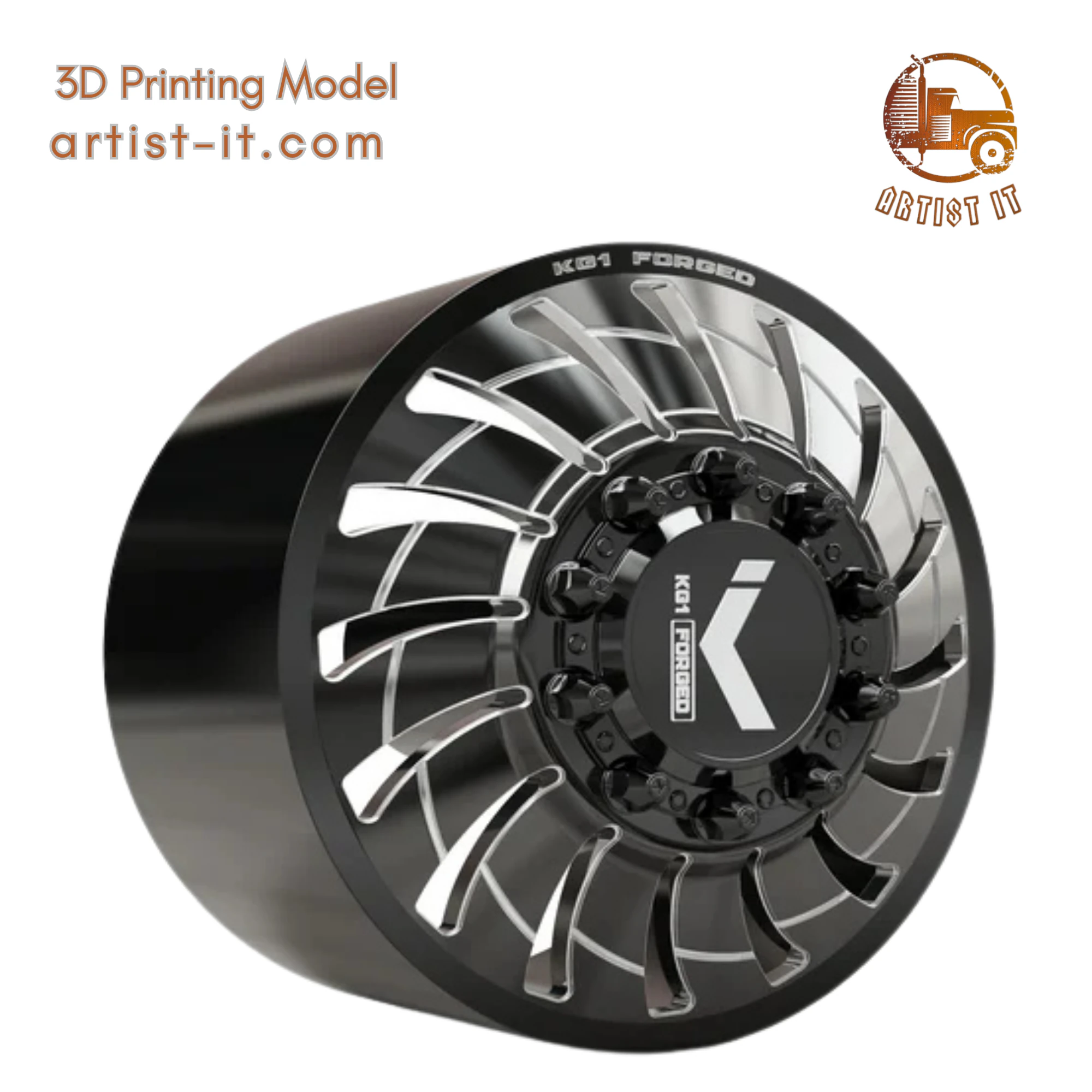 FRONT KG1 KD005-B-1 DUALLY WHEEL 3D MODEL 3D Print Model .c4d .max .obj .3ds .fbx .stl .blend