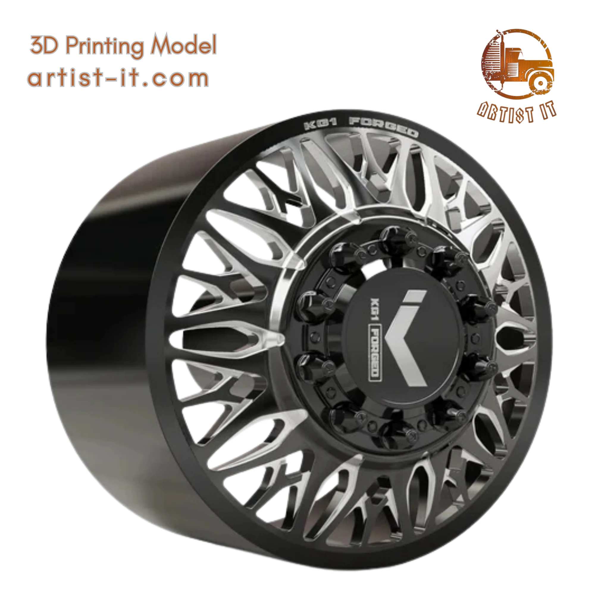 FRONT KG1 KD014-B-1 DUALLY WHEEL 3D MODEL 3D Print Model .c4d .max .obj .3ds .fbx .stl .blend