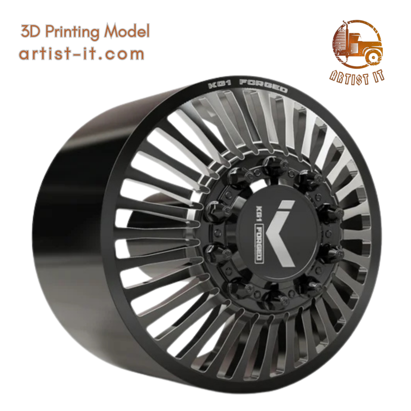 VOORKANT KG1 KD051 3D-MODEL MET DUBBEL WIEL 3D printmodel .c4d .max .obj .3ds .fbx .stl .blend 