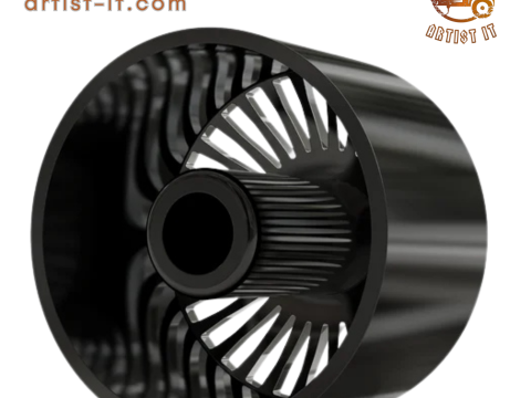 VOORKANT KG1 KD051 3D-MODEL MET DUBBEL WIEL 3D printmodel