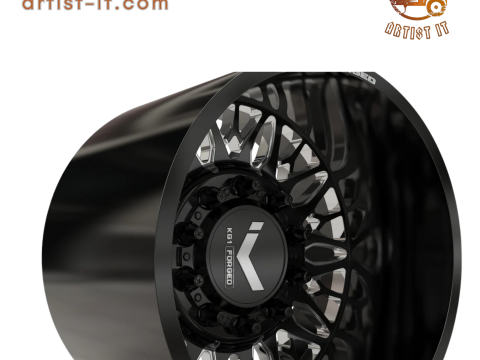 ACHTER KG1 KD014-B-2 3D-MODEL MET DUBBEL WIEL 3D printmodel