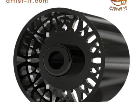 ACHTER KG1 KD014-B-2 3D-MODEL MET DUBBEL WIEL 3D printmodel