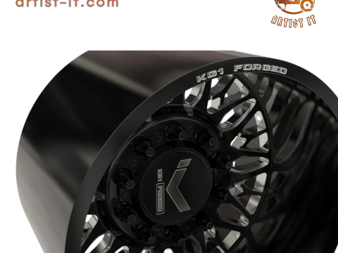 ACHTER KG1 KD014-B-2 3D-MODEL MET DUBBEL WIEL 3D printmodel