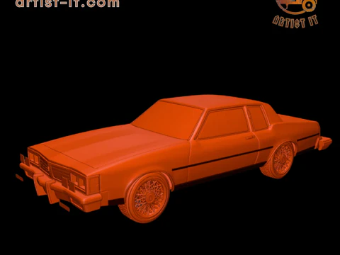 1985 oldsmobile delta 88-royale coupe 2 doors 3d print model 3D Print Model