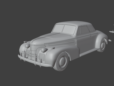 Oldsmobile 80 convertible 1939 3d print model 3Dプリントモデル