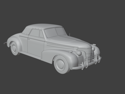 Oldsmobile 80 convertible 1939 3d print model 3D Baskı Modeli