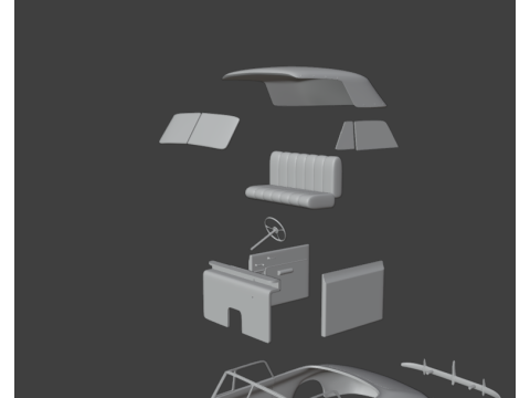 Oldsmobile 80 convertible 1939 3d print model 3D Baskı Modeli