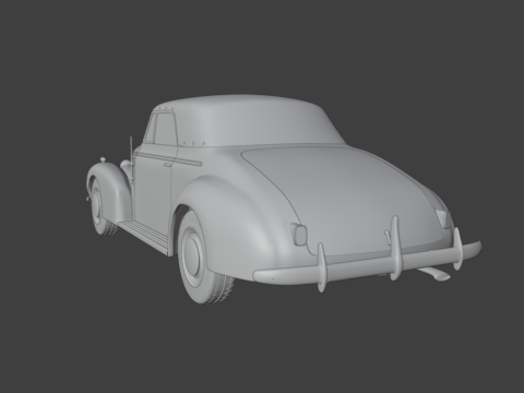 Oldsmobile 80 convertible 1939 3d print model 3D Baskı Modeli