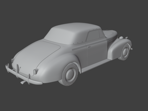 Oldsmobile 80 convertible 1939 3d print model 3D Baskı Modeli