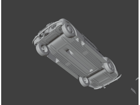 Oldsmobile 80 convertible 1939 3d print model 3D Baskı Modeli