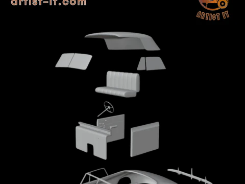 Oldsmobile 80 convertible 1939 3d print model 3D Print Model