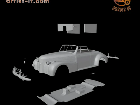 Oldsmobile 80 convertible 1939 3d print model 3D Print Model