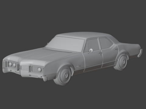 1967 Oldsmobile 88 Delmont 3d print model Modèles 3D en vedette