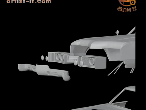1967 Oldsmobile 88 Delmont 3d print model 3D Print Model