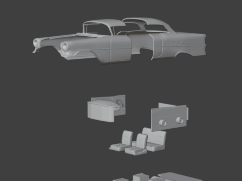 Oldsmobile 88 1954 - 1956 3d print model 3Dプリントモデル