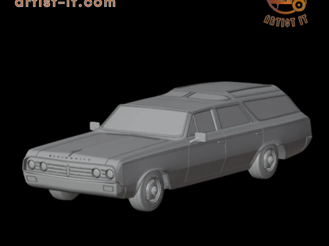 Modelo de impress&atilde;o 3D Oldsmobile Vista Cruiser 1964 Modelo de Impressão 3D